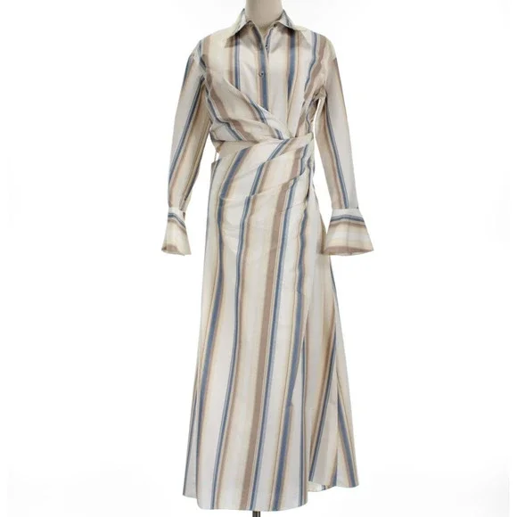 marge silk organdy wrap skirt Twill & silk organza midi skirt